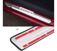 YIFANFENGSHUN 4pcs Stainless Steel Car Door Sill Protector Strips for OPEL Vauxhall Corsa 2016 2017-2021, Car Door Edge Entry Scuff Guard Strips Threshold Plate Welcome Pedal Trim