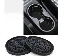 YIFANFENGSUN 2Pcs Car Cup Holder Coaster for Honda Accord Crosstour 2009-2012, Waterproof Non-Slip Sift-Proof Spill Holder Auto Cup Mats Silicone Mug Mats Car Interior Accessories,Black