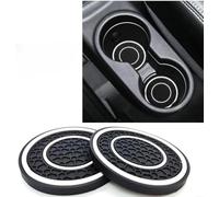 YIFANFENGSUN 2Pcs Car Cup Holder Coaster for Honda Ridgeline II 2021-, Waterproof Non-Slip Sift-Proof Spill Holder Auto Cup Mats Silicone Mug Mats Car Interior Accessories,White