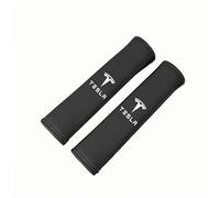 YIFANFENGSUN 2Pcs Car Seat Belt Cover Pads for Tesla Model S 2012-2023 2024, Soft Comfortable Seat Belt Padding Car Seat Belt Pads Seat Belt Covers for Youth Kids,Black