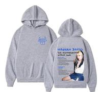 Yifaose Hoodies Hannah Bahng Printed Oversized Long Sleeves Sweatshirts Fashion Casual Unisex Pullover Hoodies For Men Women XS~4XL-Grey||m