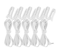 YIFengFurun 5pcs Electrode Wire, 2.5mm Ear Clip Electrode Wire Connecting Cable for Digital TENS Massage Machine