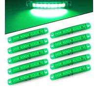yifengshun 10 pcs 9 LED side marker lights Trailer Truck Lorry Position Lamps,Rear side marker light, Truck cab marker lights, RV marker light (green)