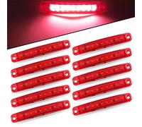 yifengshun 10pcs 9 LED Side Marker Indicator Light Front Rear Side Position Lamps 12V for Truck Camper Van Lorry RV Marker Lights(RED)