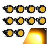 Yifengshun 10Pcs Super Bright 23mm Eagle Eye Light LED Daytime Running Lights DRL High Power 9W Fog Light Backup Light Marker Lights for Car Motorcycle Trailer 12V(Amber)