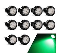 Yifengshun 10Pcs Super Bright 23mm Eagle Eye Light LED Daytime Running Lights DRL High Power 9W Fog Light Backup Light Marker Lights for Car Motorcycle Trailer 12V(Green)