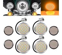 Yifengshun 1156 48LED Motorcycle Front And Rear Turn Signal Light 5cm With Smoked Lens Super Bright Waterproof Amber LED Turn Signal Kit For Harley Touring Sportster Softail Dyna Tail Light 4Pcs