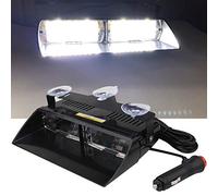 yifengshun 16 LED Emergency Headlight with Suction Cups 12V High Brightness Strobe Light for Trucks/Trailers/Inner Roof/Windshield/Dashboard/Law Enforcement (White)