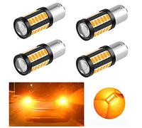 Yifengshun 4Pcs 1156 BAU15S PY21W LED Bulb Amber 5730 900LM 33SMD 3.6W LED Indicator Bulbs for Car Front and Rear Turn Signals Light Replacement 12-30V