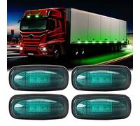 yifengshun 4pcs 3LED Green Side Marker Lights 12-24V Super Bright Waterproof Trailer Light Applicable For Truck Camper Truck RV Boat Front Rear Marker Lights For