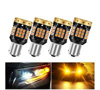 yifengshun 4Pcs Amber 1156 BA15S P21W Canbus 45SMD LED Bulb Turn Signal Light Replacement Error Free for Car Front or Rear Turn Signal Light