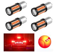 yifengshun 4pcs Red 1156 BAU15S PY21W LED Bulbs 33SMD 5730 Car Reversing Brake Light Position Turn Signal Light Bulbs