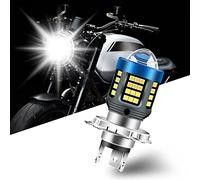 yifengshun H4 Motorcycle Headlight Bulbs HS1 HB2 9003 LED Lamp 1200LM 61-SMD Super Bright Amber+White 6000K,For High And Low Hi/Lo Beam All-In-One Plug And Play Motorbike Bulb DC12-80V 1Pcs