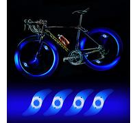Yifengshun LED Bike Lights for Wheels,Waterproof Wheels Lights with 3 Flash Modes Bike Spoke Light Use for Kids/Adult Bike Wheels Safe Warning-4Pcs(Blue)