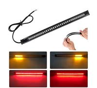 yifengshun Ultra-thin 48 LED 2835 3014SMD Motorcycle Rear Light Bar - 12 V Universal Flexible - Brake Assist LED Plate Motorcycle Headlight (Red + Amber)