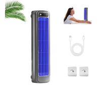 Yiffany Cooling Ace, Coldeez Cooling Ace, Cooling Ace Portable Air Cooler, Portable Air Conditioner, Quiet Desktop Tower Fan, Cooling Fan, Rechargeable, 3 Speeds, for Bedroom, Office (Gray)