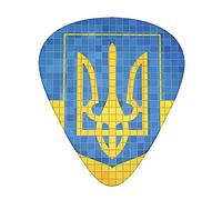 Yifhdes 12 Guitar Pick Set Guitar Ukraine Country Flag Plectrums For Every Guitarist Picks Sized 0.46, 0.71, 0.96 mm For Electric Guitar, Acoustic Guitar And Bass