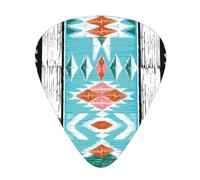 Yifhdes 12 Pieces Compatible with Geometric Tribal Native American Indian Ethnic Aztec Navajo Guitar Pick Sampler Pack with Box Holder, Plastic Soft Guitar Pick, Cute Ukulele Guitar Bass Guitar Pick