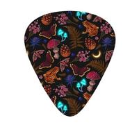 Yifhdes 12 Pieces Guitar Pick Compatible with Moon Frogs Trippy Mushroom Leaves Sampler Pack with Storage Box Case, Thin/Medium/Heavy Plastic Light Guitar Picks, Personalized Guitar Guitar Picks Gift