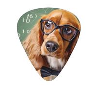Yifhdes A Dog That Loves Learning 12 Pcs Guitar Picks Set, 3 Thicknesses & Case - Electric/Acoustic/Bass