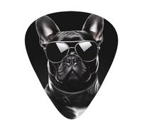 Yifhdes A Dog With Peaceful Gestures 12 Pcs Guitar Picks Set, 3 Thicknesses & Case - Electric/Acoustic/Bass