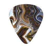 Yifhdes Abstract Marble Ink Textur Multifaceted Guitar Pick - Clear Sound, And Durability For Individualized Music Experiences.
