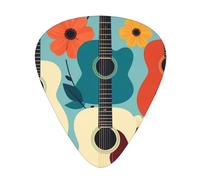 Yifhdes Art Guitar Pattern Printed Guitar Picks,12 Pack Premium Guitar Picks 3 Different Thickness with Storage Box,0.5/0.7/1 mm
