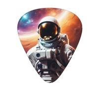 Yifhdes Astronaut Space Planet Printed Guitar Picks,12 Pack Premium Guitar Picks 3 Different Thickness with Storage Box,0.5/0.7/1 mm