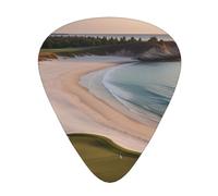 Yifhdes Beach Golf Course Printed Guitar Picks,12 Pack Premium Guitar Picks 3 Different Thickness with Storage Box,0.5/0.7/1 mm