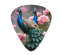 Yifhdes Beautiful Peacock Flowers Printed Guitar Picks,12 Pack Premium Guitar Picks 3 Different Thickness with Storage Box,0.5/0.7/1 mm