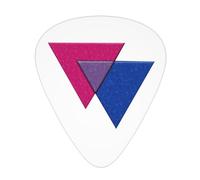 Yifhdes Bisexual Pride Triangles In Pride Flag Guitar Picks 12 Pcs For Family Stylish Guitar Accessories 3 Thickness Plectrums Thin/Medium/Heavy For Guitar Players