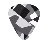 Yifhdes Black Grey White Camo Printed Guitar Picks,12 Pack Premium Guitar Picks 3 Different Thickness with Storage Box,0.5/0.7/1 mm
