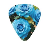 Yifhdes blue rose blooms Printed Guitar Picks,12 Pack Premium Guitar Picks 3 Different Thickness with Storage Box,0.5/0.7/1 mm
