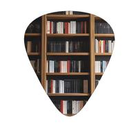 Yifhdes Bookshelf Book Printed Guitar Picks,12 Pack Premium Guitar Picks 3 Different Thickness with Storage Box,0.5/0.7/1 mm