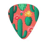 Yifhdes Cactus Pattern Printed Guitar Picks,12 Pack Premium Guitar Picks 3 Different Thickness with Storage Box,0.5/0.7/1 mm