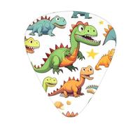 Yifhdes Cartoon Dinosaur Images Multifaceted Guitar Pick - Clear Sound, And Durability For Individualized Music Experiences.