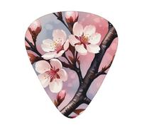 Yifhdes Cherry Blossom Tree Branch Printed Guitar Picks,12 Pack Premium Guitar Picks 3 Different Thickness with Storage Box,0.5/0.7/1 mm