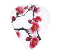 Yifhdes Cherry Japanese Cherry Blossom Printed Guitar Picks,12 Pack Premium Guitar Picks 3 Different Thickness with Storage Box,0.5/0.7/1 mm