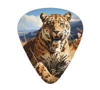 Yifhdes Chrysm 12 Pcs Leopard In Search Of Prey Guitar Picks Set For Folk,Acoustic,Bass Guitar,Electric,Banjo Or Ukulele.Solo,Riff,Gifts