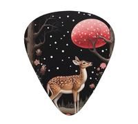 Yifhdes Chrysm 12 Pcs Lost Deer In The Flowers Guitar Picks Set For Folk,Acoustic,Bass Guitar,Electric,Banjo Or Ukulele.Solo,Riff,Gifts