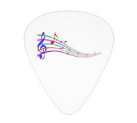 Yifhdes Colorful Music Notes Guitar Picks 12 Pcs For Acoustic Guitar Bass Guitar Ukulele 3 Thickness Plectrums Thin/Medium/Heavy For Guitar Players