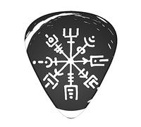 Yifhdes Cool Guitar Picks 12 Pack W Box Celluloid Cool Picks magic Viking Vegvisir runic compass Gift for Men & Women Guitarists For Acoustic Electric and Bass Guitars