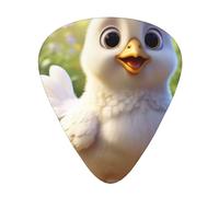 Yifhdes Creative Cartoon Chicken Printed Guitar Picks,12 Pack Premium Guitar Picks 3 Different Thickness with Storage Box,0.5/0.7/1 mm