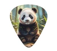 Yifhdes Cute Little Panda Printed Guitar Picks,12 Pack Premium Guitar Picks 3 Different Thickness with Storage Box,0.5/0.7/1 mm