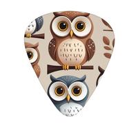 Yifhdes Cute Owls Printed Guitar Picks,12 Pack Premium Guitar Picks 3 Different Thickness with Storage Box,0.5/0.7/1 mm