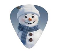 Yifhdes Cute Snowman Parrern Multifaceted Guitar Pick - Clear Sound, And Durability For Individualized Music Experiences.