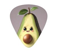 Yifhdes Cute yoga Avocado Printed Guitar Picks,12 Pack Premium Guitar Picks 3 Different Thickness with Storage Box,0.5/0.7/1 mm