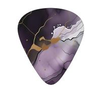 Yifhdes Dark purple texture marble Printed Guitar Picks,12 Pack Premium Guitar Picks 3 Different Thickness with Storage Box,0.5/0.7/1 mm