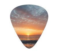 Yifhdes Dawn Ocean Printed Guitar Picks,12 Pack Premium Guitar Picks 3 Different Thickness with Storage Box,0.5/0.7/1 mm