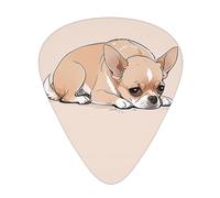 Yifhdes Depressed Chihuahua Printed Guitar Picks,12 Pack Premium Guitar Picks 3 Different Thickness with Storage Box,0.5/0.7/1 mm
